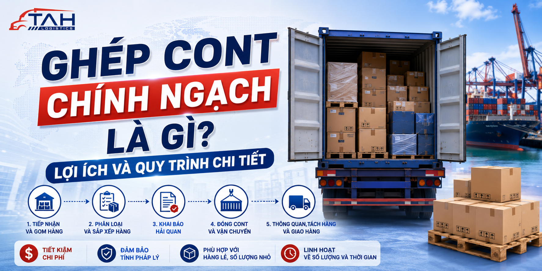 ghép cont chính ngạch